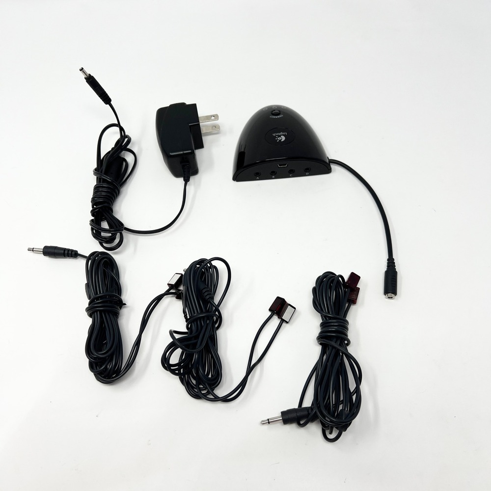 Logitech Harmony IR Extender System RF Receiver with Power Supply 2 IR Blasters‎